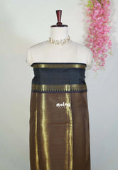 Dual Shade Coffee Brown - Kanimozhi - Soft Silk Saree Rettapet Floral Border with Floral Buttas - Best for Small Functions