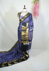 Muted Lavender - Kanimozhi - Soft Silk Saree with Temple Border and Buttas - Best for Pooja Funtions | Temple Visit