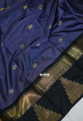 Muted Lavender - Kanimozhi - Soft Silk Saree with Temple Border and Buttas - Best for Pooja Funtions | Temple Visit