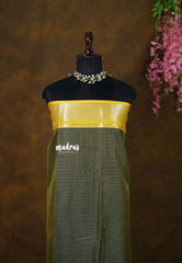 Midnight Emerald Green - Kanimozhi - Soft Silk Saree with Muthukattam Weaving in Body with Floral Border - Perfect for Small Functions