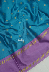 Sky Blue - Kanimozhi - Soft Silk Saree Rettapetta Border with Buttas  And Rich Pallu - Best for Small Functions