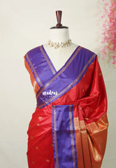 Spicy Red - Kanimozhi - Soft Silk Saree Rettapetta Border with Buttas And Rich Pallu - Best for Small Functions