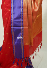 Spicy Red - Kanimozhi - Soft Silk Saree Rettapetta Border with Buttas And Rich Pallu - Best for Small Functions