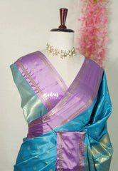 Sky Blue - Kanimozhi - Soft Silk Saree Rettapetta Border with Buttas  And Rich Pallu - Best for Small Functions