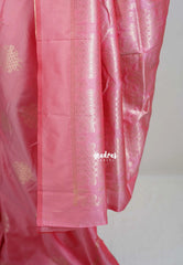 Dual Shade Candle Light Peach - Kanimozhi - Soft Silk with Kolam Weaving Body and Rich Pallu - Best for  Pooja Functions