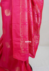 Dual Shade Queen's Pink - Kanimozhi - Soft Silk with Kolam Weaving Body and Rich Pallu - Best for  Pooja Functions