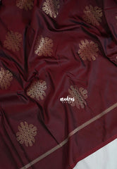 Dual Shade Araku Maroon - Kanimozhi - Soft Silk with Kolam Weaving Body and Rich Pallu - Best for  Pooja Functions