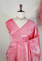 Dual Shade Candle Light Peach - Kanimozhi - Soft Silk with Kolam Weaving Body and Rich Pallu - Best for  Pooja Functions