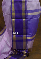 (PRE-BOOKING) Lilac Pink - Kanimozhi - Soft Silk Vintage Checks with Rettapet Border - Best for Festive Wear