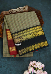 Karthigai silk cotton Muthukattam rudraksham mayil Rettapet Ganga Jamuna border  - Grey