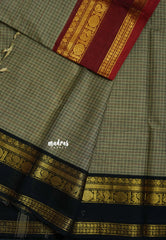 Karthigai silk cotton Muthukattam rudraksham mayil Rettapet Ganga Jamuna border  - Grey
