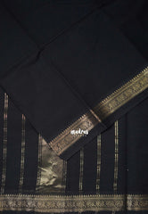 Jet Black - Karthigai Mercerised cotton annam border - Best for Pooja Wear | Festive Wear