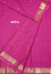 Rose pink - Karthigai silk cotton small Bavanji border
