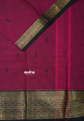 Beet Royale - Karthigai silk cotton Rudraksham neli big Border with Buttas - Best for Wedding Functions