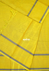 Greenish yellow - Karthigai silk cotton muthu kattam body thread border
