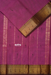 Magenta Pink - Karthigai silk cotton paithani border - Best for Small Functions