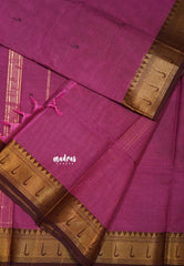 Magenta Pink - Karthigai silk cotton paithani border - Best for Small Functions