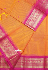 Orange -  Karthigai silk cotton buttas with small mango boder