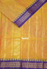 Mild orange - Karthigai silk cotton muthu kattam with small border