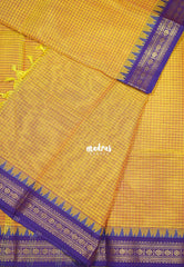 Mild orange - Karthigai silk cotton muthu kattam with small border