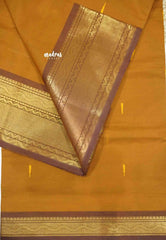 Karthigai silk cotton bavanji neli border - Honeybrown