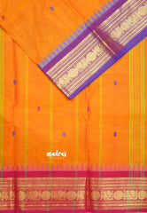 Orange - Karthigai silk cotton rudraksham Ganga jamuna border