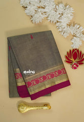 Royal Ash Elegance - Karthigai silk cotton floral small border with buttas