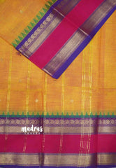 Karthigai silk cotton mango multiborder - Mild orange