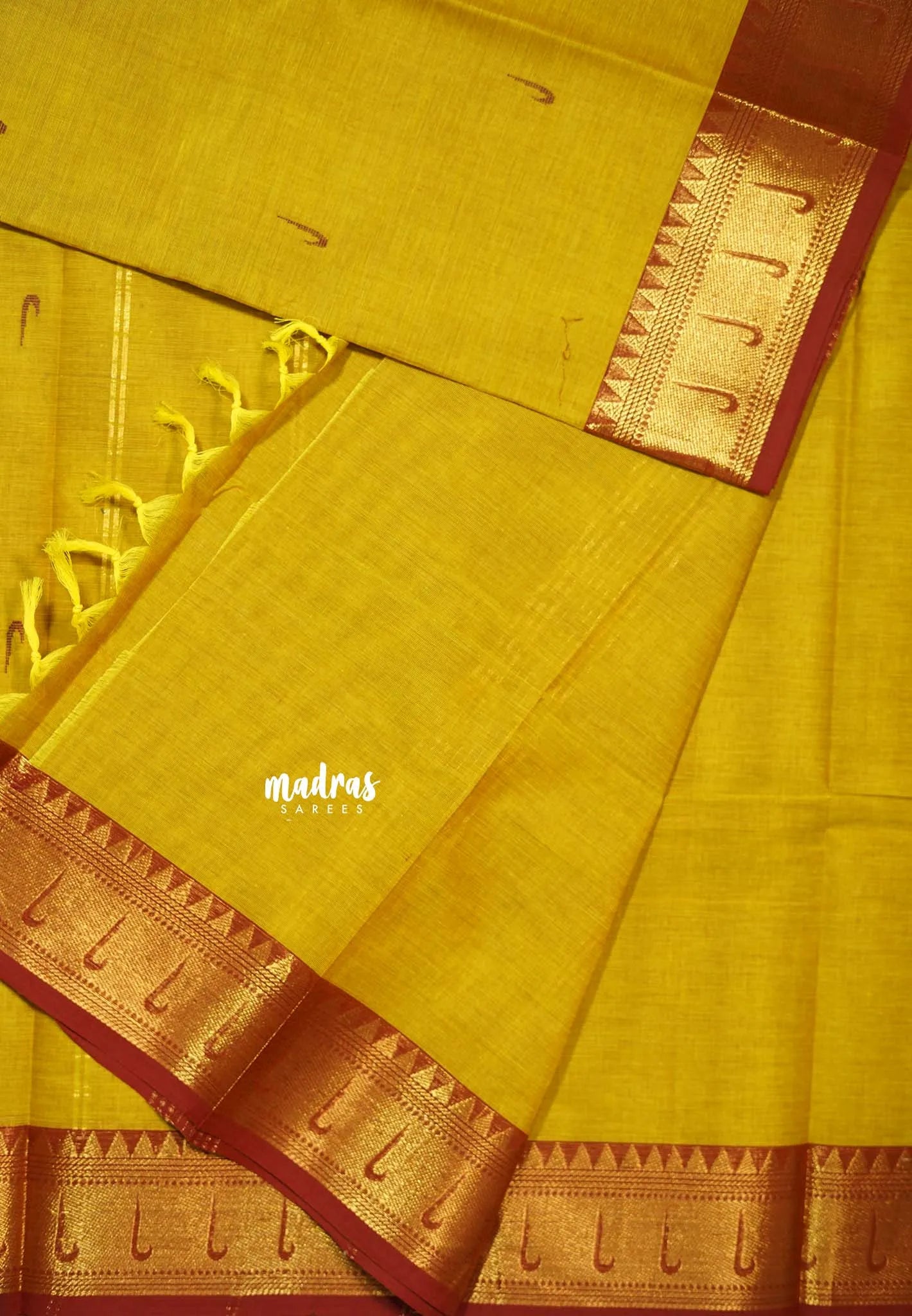 Dual Shade Yellow - Karthigai silk cotton paithani border - Best for S ...