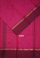 Queen's Pink - Karthigai silk cotton Saree Skirt Border with Buttas - Best for Wedding Functions