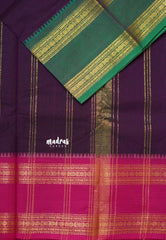Jamun Purple - Karthigai silk cotton rettapeta rudraksham Ganga jamuna border