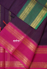 Jamun Purple - Karthigai silk cotton rettapeta rudraksham Ganga jamuna border