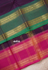 Jamun Purple - Karthigai silk cotton rettapeta rudraksham Ganga jamuna border