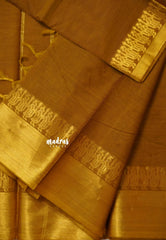 Mustard Honey - Karthigai silk cotton plain body getti border