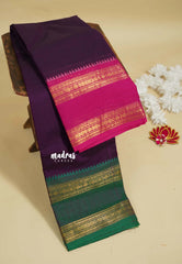Jamun Purple - Karthigai silk cotton rettapeta rudraksham Ganga jamuna border