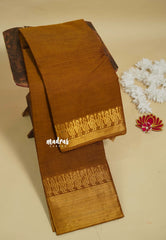 Mustard Honey - Karthigai silk cotton plain body getti border