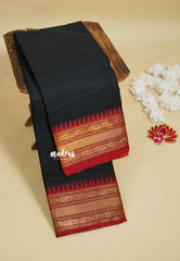 Black  - Karthigai silk cotton small Bavanji Flower border