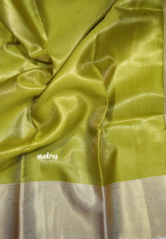 Lime green - Banarasi katan silk full weaving body - Durga