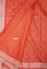 Soft Orange Peach - Khadi Silk Saree with Thread Woven Border - Best for Office Wear
