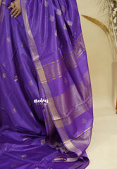 Lavender Purple - Khadi Silk with Tissue Border and Buttas