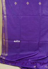 Lavender Purple - Khadi Silk with Tissue Border and Buttas