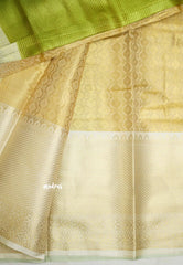 Kushboo -  Banarasi Tissue silk saree Dual shade - Neon Green