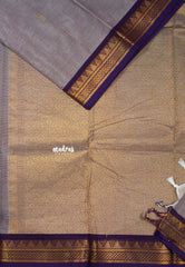 Pastel Purple - Korvai silk cotton saree with Small Border  - Best for Festive Wear