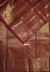 Araku Maroon - Korvai Silk Cotton Muthukattam Rich Pallu and Yaanai, Mayil Border with Mayil Buttas - Best for Wedding Functions