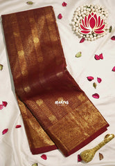 Araku Maroon - Korvai Silk Cotton Muthukattam Rich Pallu and Yaanai, Mayil Border with Mayil Buttas - Best for Wedding Functions