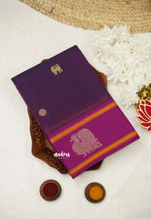 Korvai silk cotton with Annam and yazhi weaving - Purple color