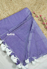 Kotravai - Plain khadi with kanchi cotton blouse combo - Lavender