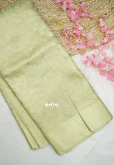 Kushboo -  Banarasi Tissue silk with embroidery - Pastel green