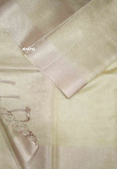 Kushboo - Banarasi Plain Tissue silk - Rose gold