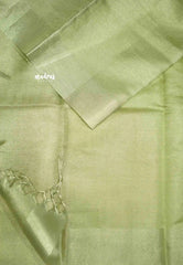 Kushboo - Banarasi Plain Tissue silk - Pista green